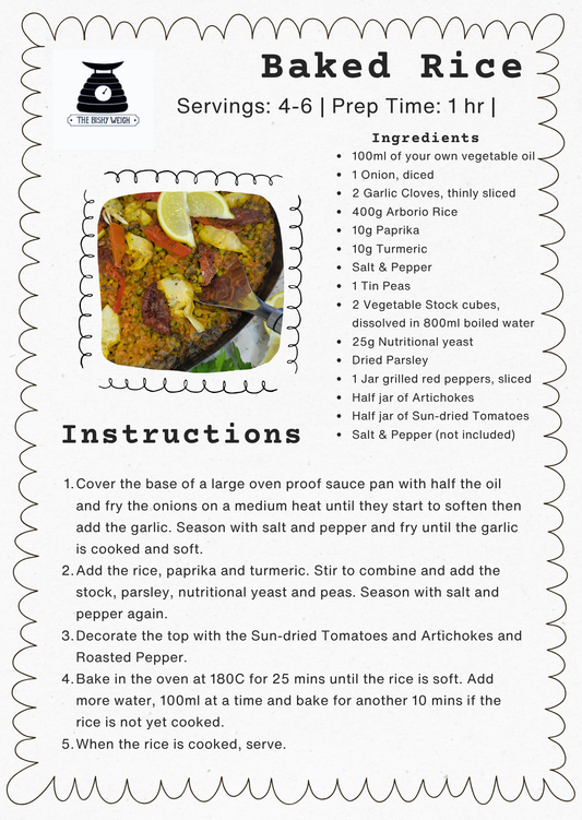 Baked Rice (separate ingredients needed for this recipe, see below)