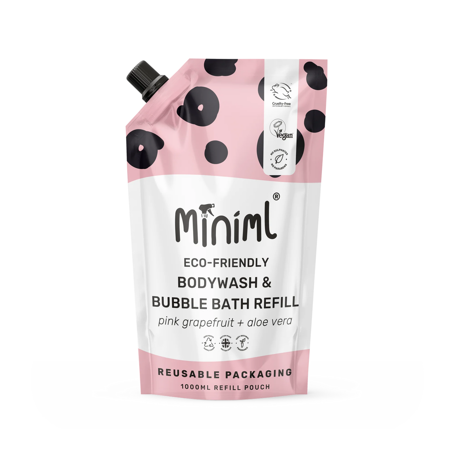 Miniml Bodywash and Bubble Bath - 1L