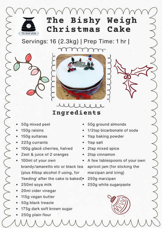 The Bishy Weigh Christmas Cake
